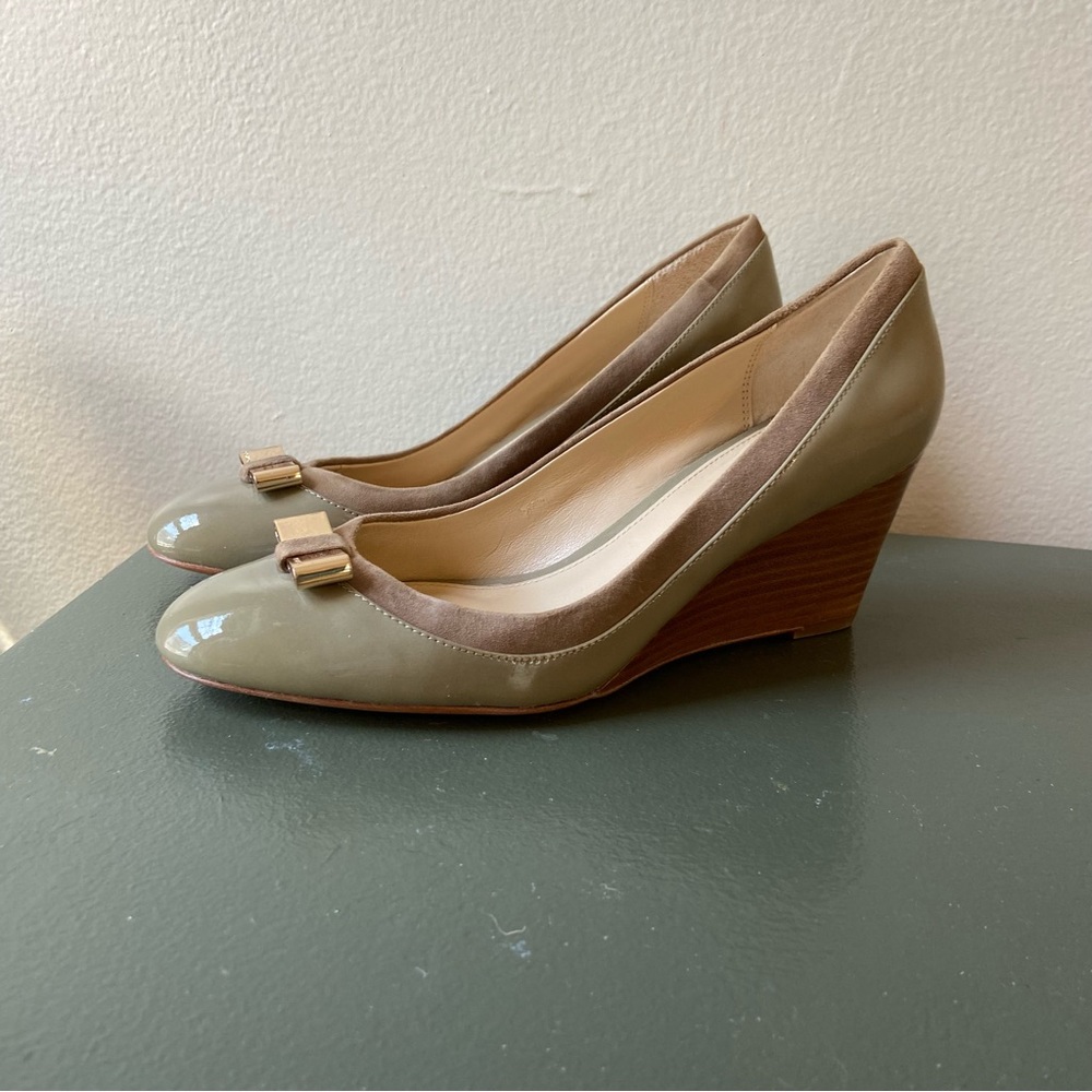 Like new Coach Hillaree patent leather wedges